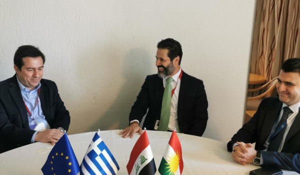 قباد طالبانی و وزیر خارجه‌ی یونان موضوع صادرات نفت و گاز اقلیم کردستان را مورد تبادل‌نظر قرار دادند