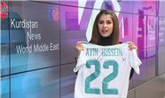 اهدای پیراهن مخصوص باشگاه رئال مادرید به یک مجری تلویزیونی کردستان